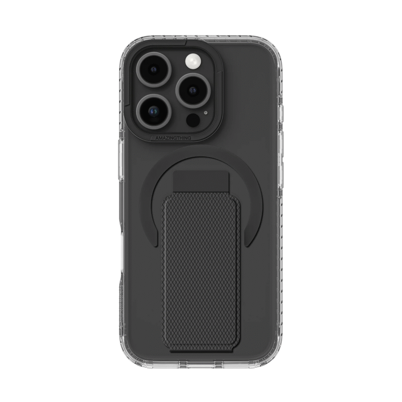 iPhone16 Titan Pro MagSafe Holder 3  Lens Front View Black