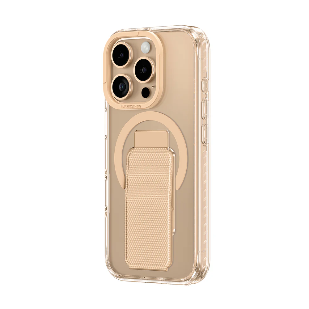 iPhone16 Titan Pro MagSafe Holder 3  Lens Left View Rose Gold